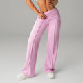 50% DE DESCUENTO Pantalones ROI casuales de mujer de cintura alta y pierna ancha