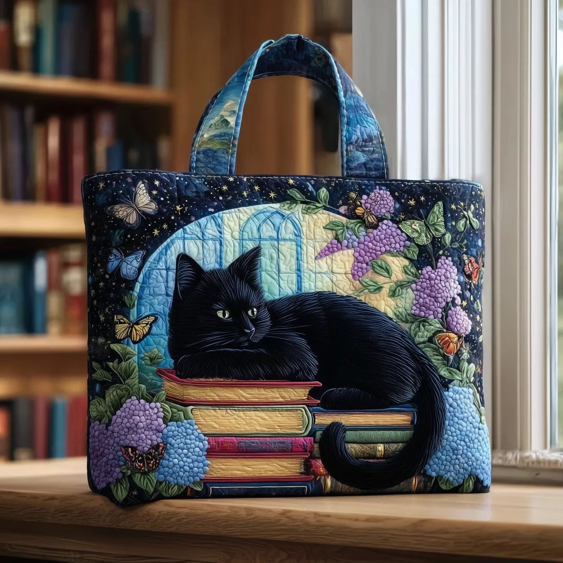 Gato Negro - Bolso Tote Acolchado