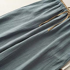 Buddha Stones | Pantalon Femme Coton Lin Cordon Poches