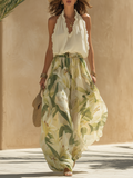 Conjunto Fluido Elegante con Estampado Floral
