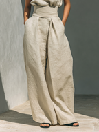 Maria - Ensemble minimaliste débardeur et pantalon large pour femme