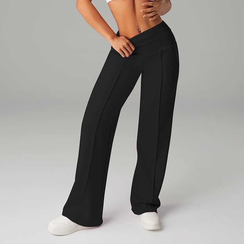 50% DE DESCUENTO Pantalones ROI casuales de mujer de cintura alta y pierna ancha
