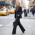 Pantalones de traje de mujer de cintura alta