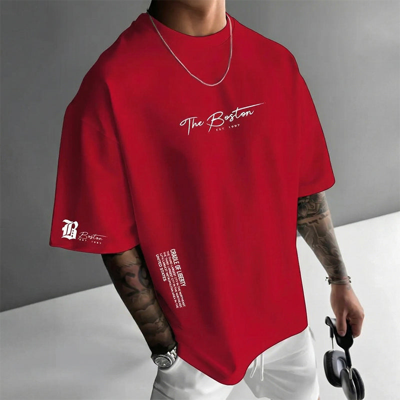 Camisa oversize de manga corta para hombre – estilo urbano premium color Rosa