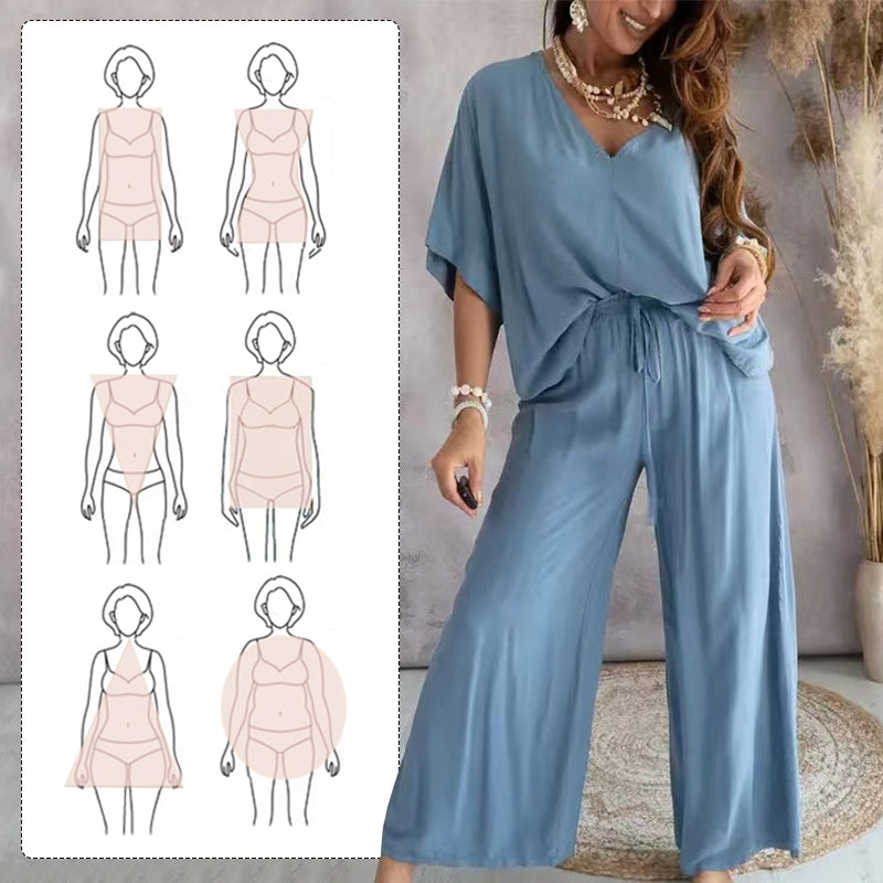 Traje casual holgado de color sólido para mujer