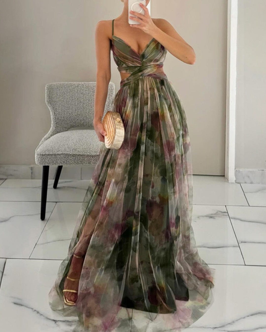 Giselle | Magnifique Robe Maxi à Imprimé Floral