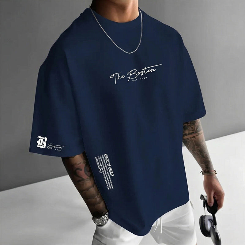 Camisa oversize de manga corta para hombre – estilo urbano premium color Negro
