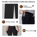 50% DE DESCUENTO Pantalones ROI casuales de mujer de cintura alta y pierna ancha