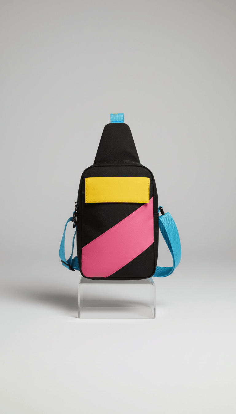 sac bandoulière bloc-couleurs urbain