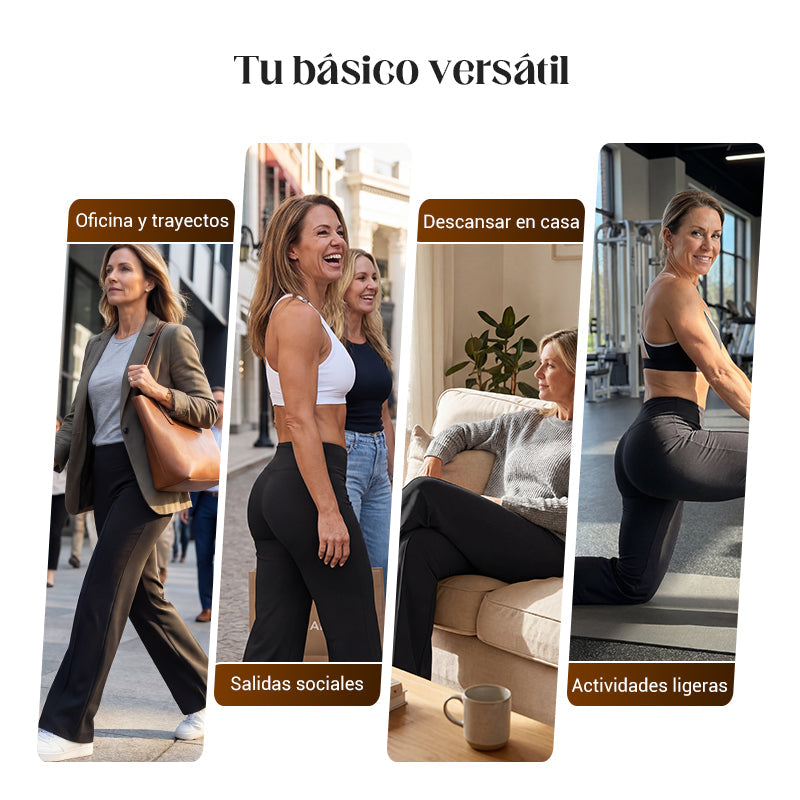 50% DE DESCUENTO Pantalones ROI casuales de mujer de cintura alta y pierna ancha
