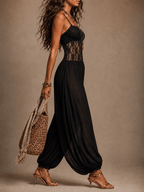 Laia | Combinaison halter en dentelle fluide