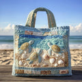 Tortuga - Bolso de tela acolchado festivo