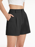 Shorts de Talle Alto Estilo Pantalón - MACRAN