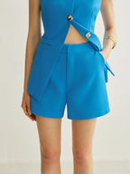 Conjunto de Chaleco Abotonado con Shorts