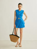Conjunto de Chaleco Abotonado con Shorts