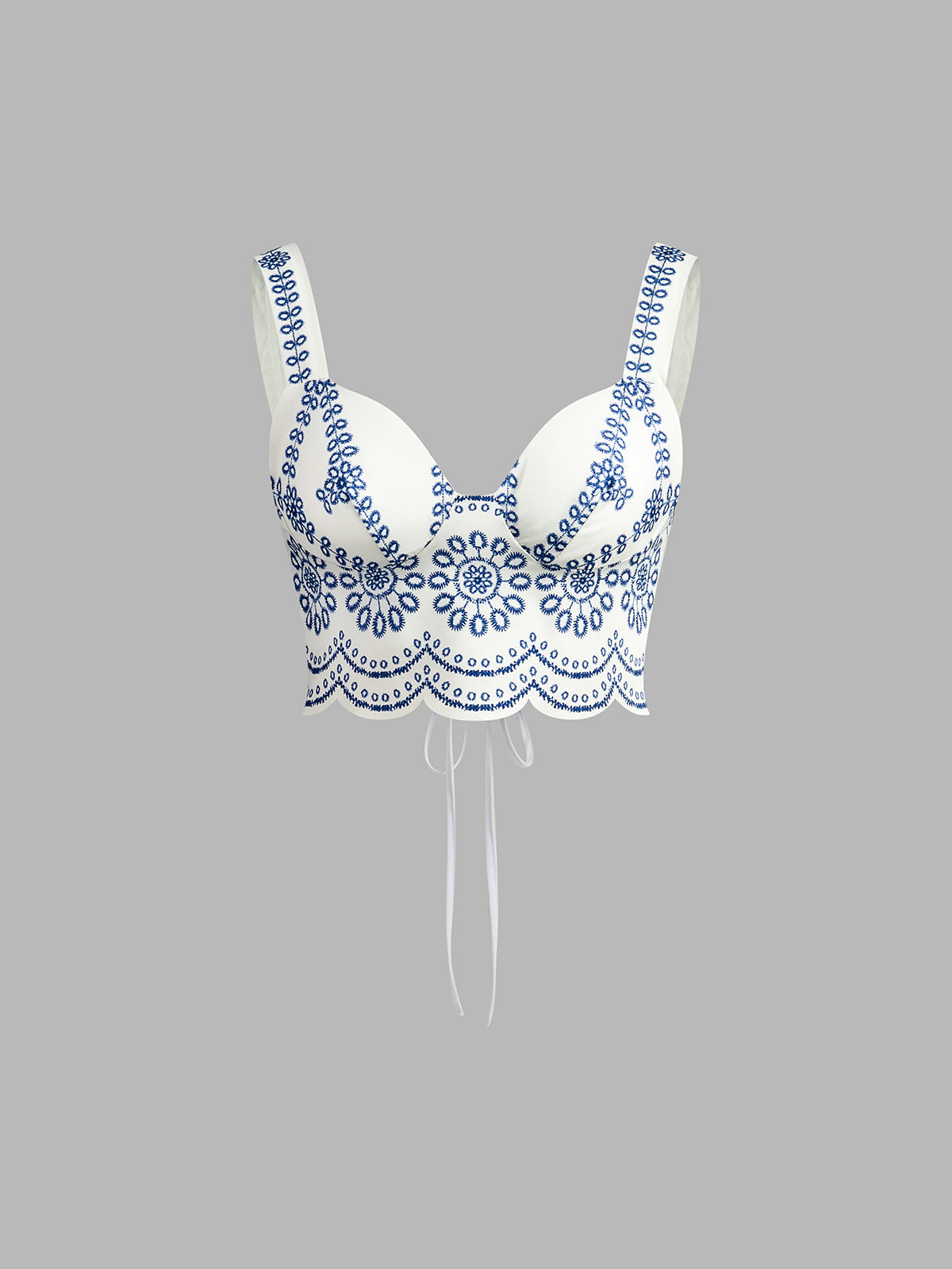 Conjunto de falda estampada sin mangas con espalda anudada