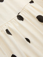Vestido maxi cami fruncido de lunares