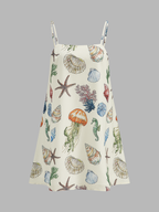 Vestido Holgado con Estampado Floral