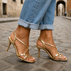 Valeria™ | Talons dorés – Élégance et confort