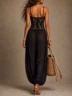 Laia | Combinaison halter en dentelle fluide