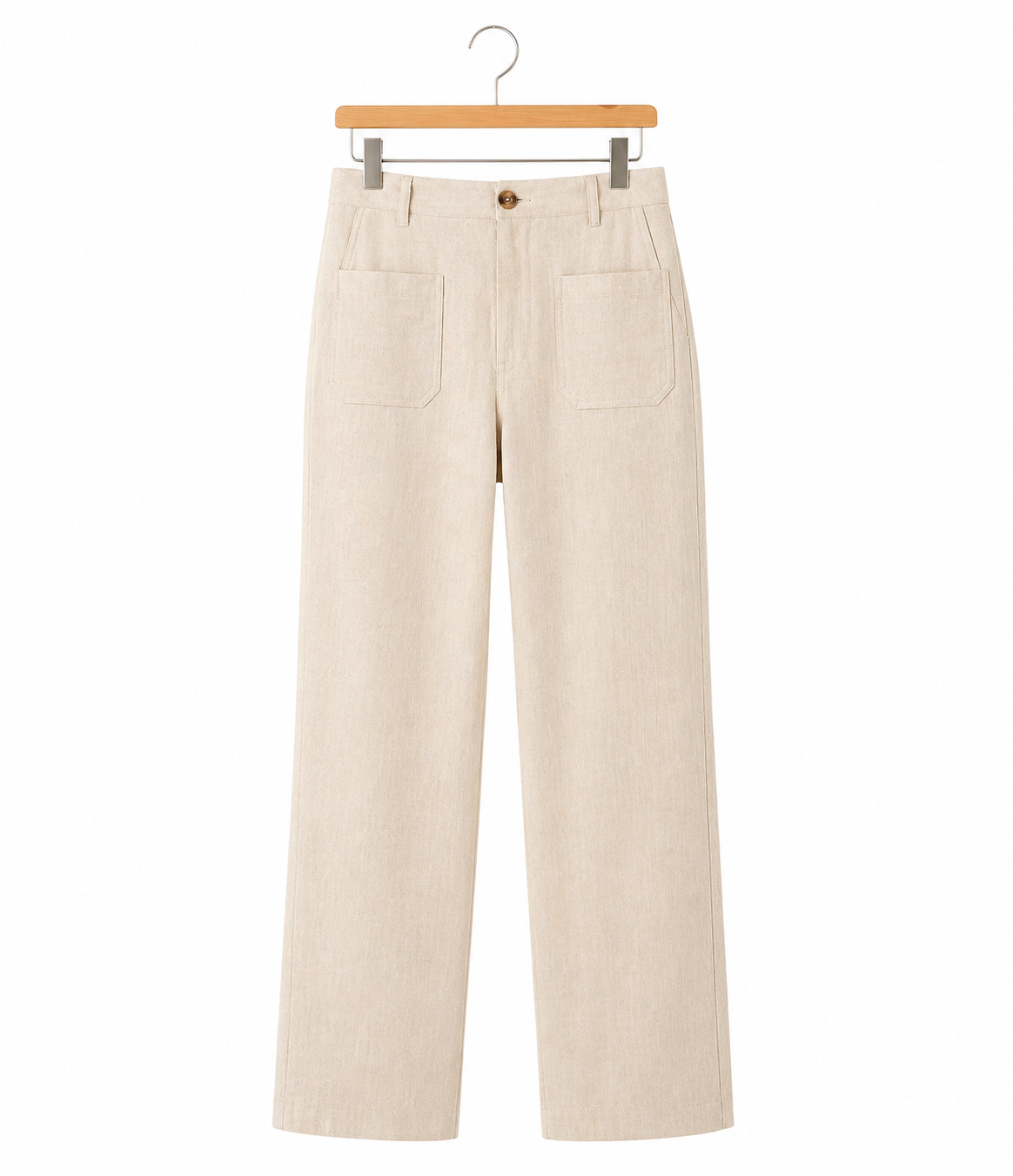 Pantalon talle alto con bolsillos