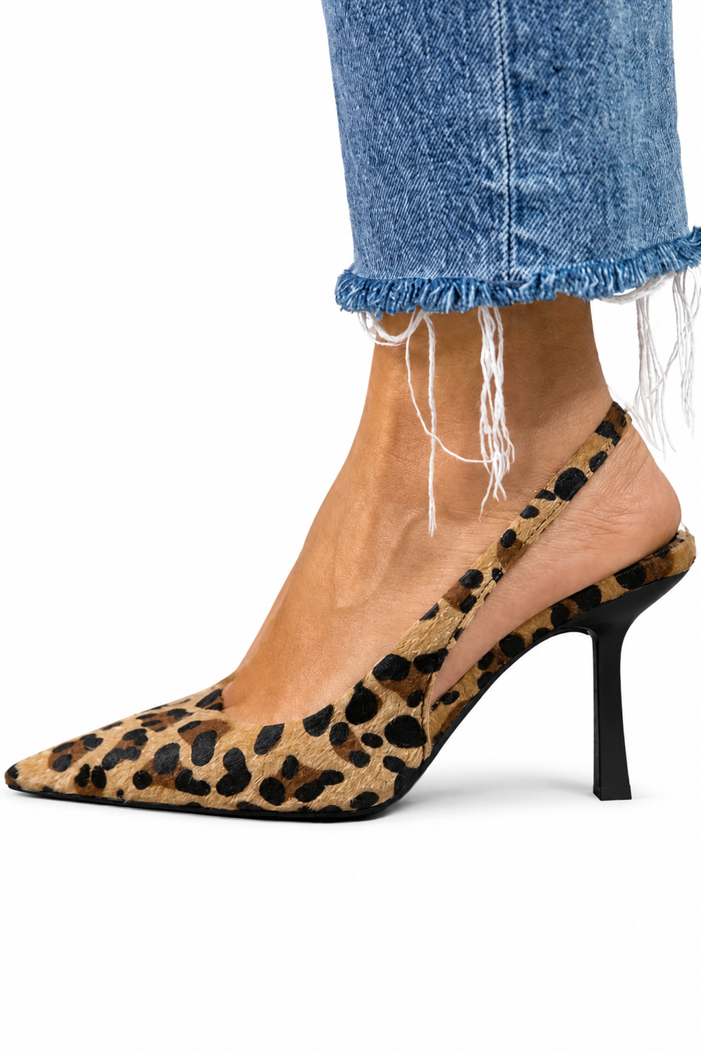 Dulce | Zapatos de tacón D’Orsay con estampado de leopardo