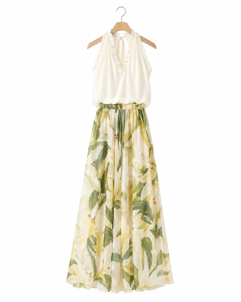 Conjunto Fluido Elegante con Estampado Floral