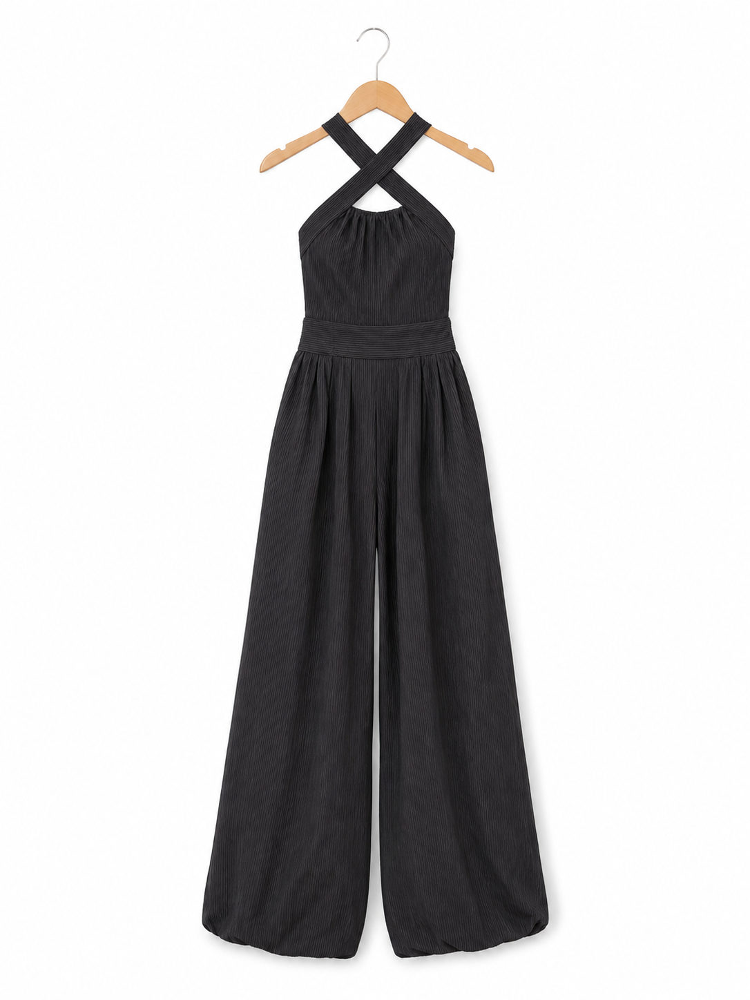 Bianca | Mono de lino y algodón con elegante escote cruzado