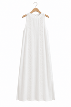 Jimena | Robe Midi en Lin avec Col Mao