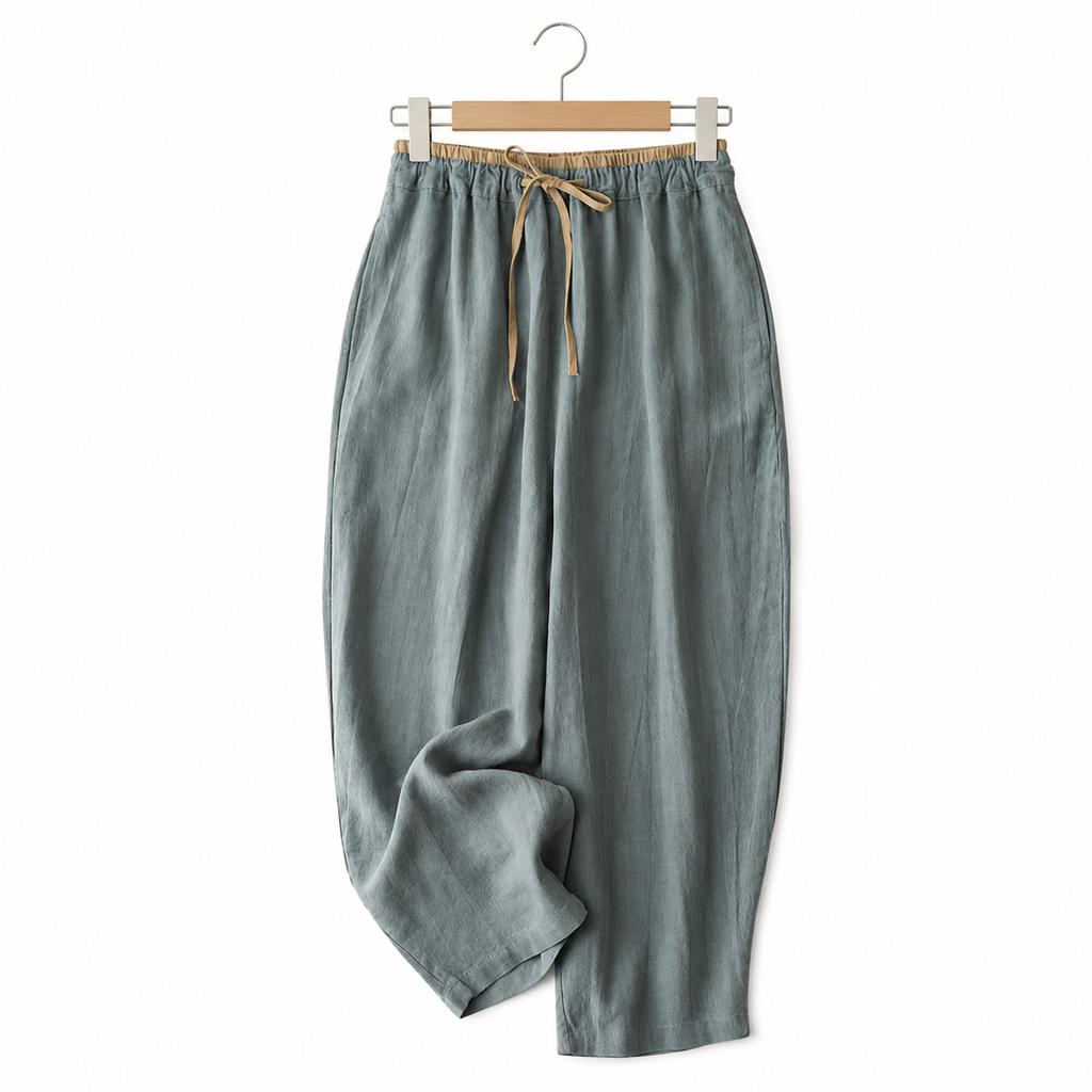 Buddha Stones | Pantalon Femme Coton Lin Cordon Poches