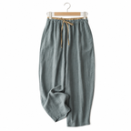 Buddha Stones | Pantalon Femme Coton Lin Cordon Poches