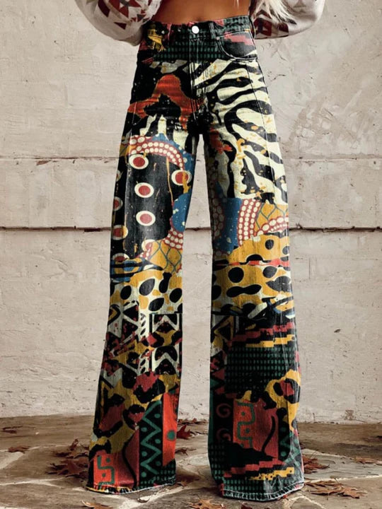 Léna - Pantalones Amplios Florales