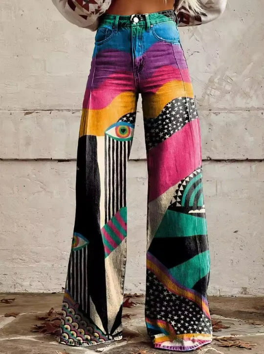 Léna - Pantalones Amplios Florales
