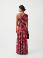Robe longue Carla à épaules dénudées - Rouge - XL