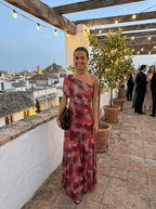 Robe longue Carla à épaules dénudées - Marron foncé - XS