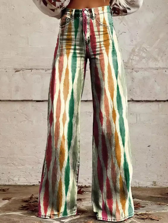 Léna - Pantalones Amplios Florales