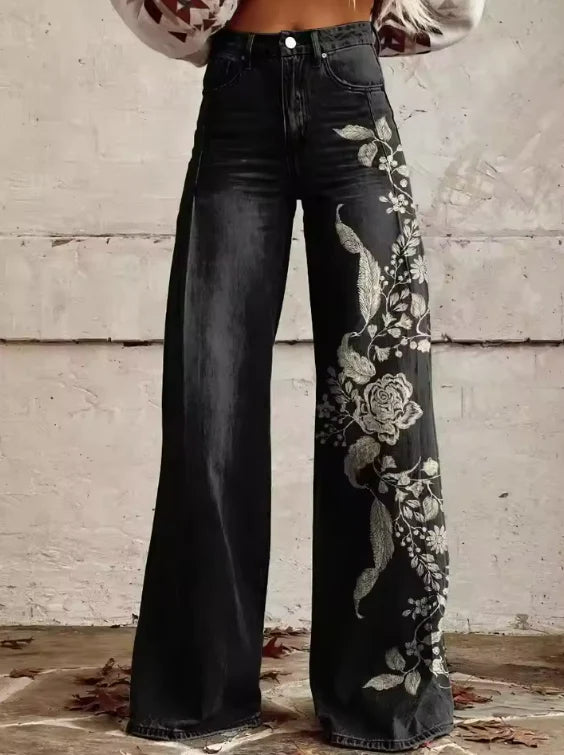 Léna - Pantalones Amplios Florales
