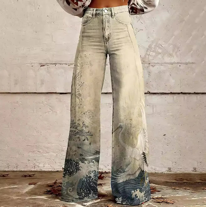 Léna - Pantalones Amplios Florales