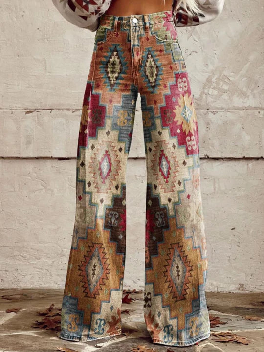 Léna - Pantalones Amplios Florales
