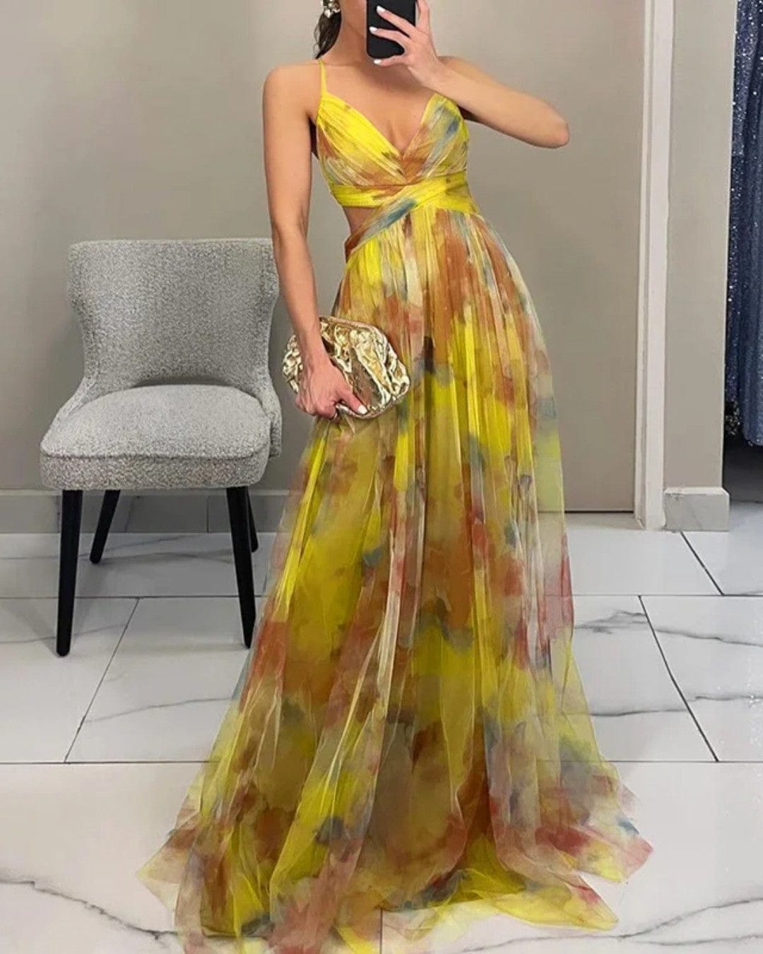 Giselle | Magnifique Robe Maxi à Imprimé Floral