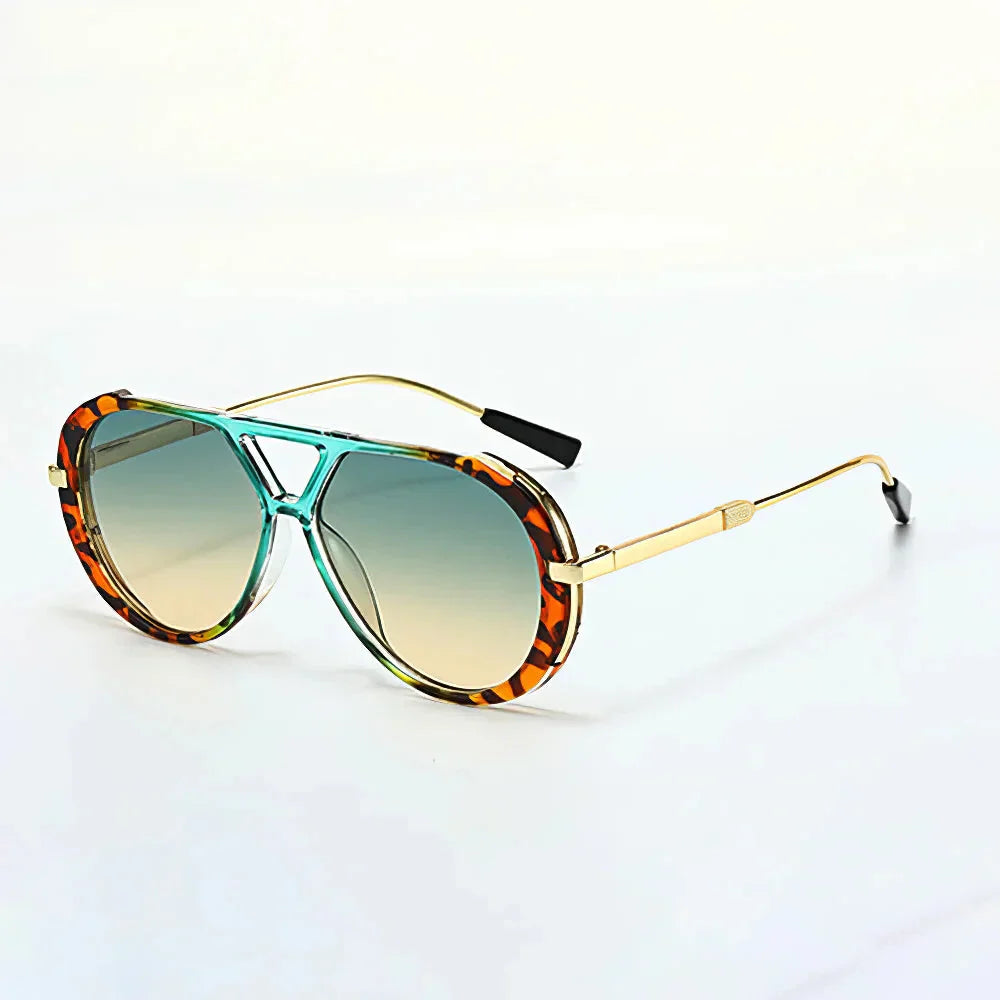 Lunettes de soleil aviateur Panther couleur turquoise