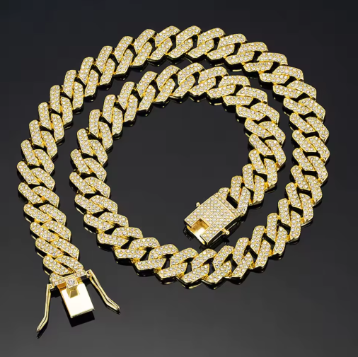 Collar de eslabones cubanos para hombre de acero inoxidable