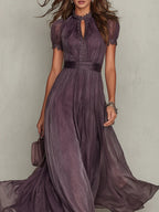 Ashley | Vestido Maxi de Chifón Vintage Elegante