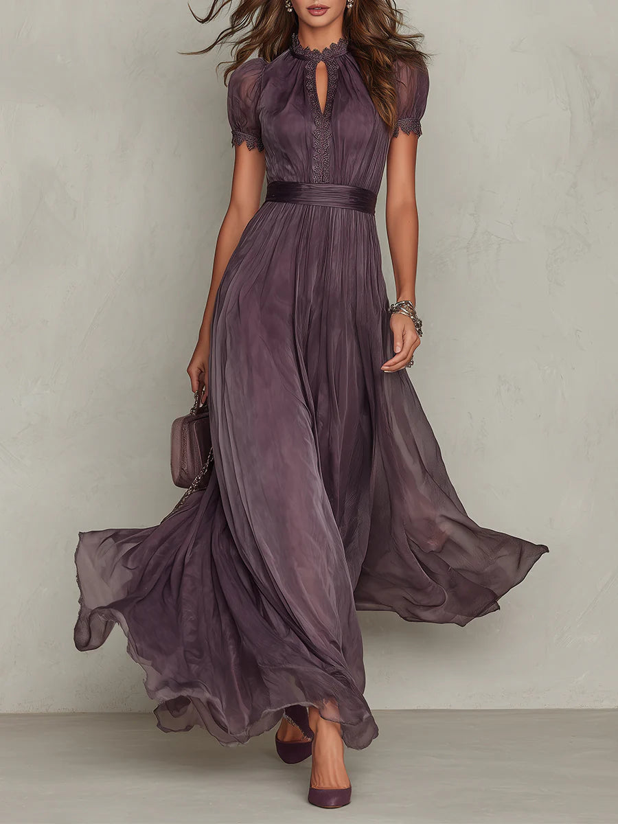 Ashley | Vestido Maxi de Chifón Vintage Elegante
