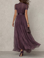 Ashley | Vestido Maxi de Chifón Vintage Elegante