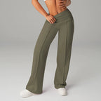 50% DE DESCUENTO Pantalones ROI casuales de mujer de cintura alta y pierna ancha