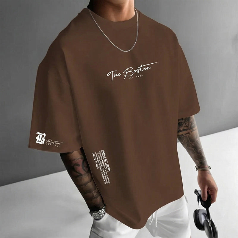 Camisa oversize de manga corta para hombre – estilo urbano premium color Negro