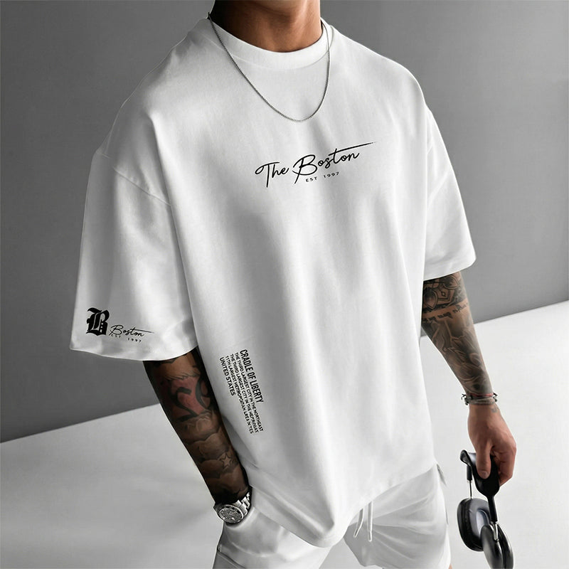Camisa oversize de manga corta para hombre – estilo urbano premium color Negro
