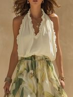 Conjunto Fluido Elegante con Estampado Floral