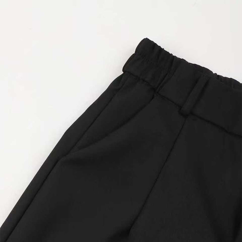 Pantalones de traje de mujer de cintura alta